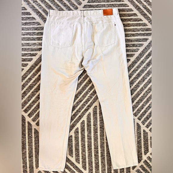 BILLY REID 5 Pocket Pant Lt Gray Green Cotton Linen 40x33 Orig$198 Exc Cond - Picture 10 of 15